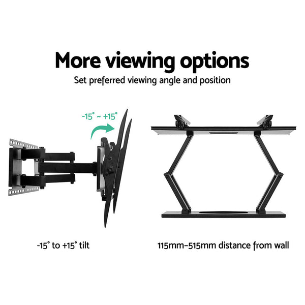 Artiss Tv Wall Mount Bracket For 32" 80" Led Lcd Full Motion Dual Strong Arms Tv Stands & Mounts