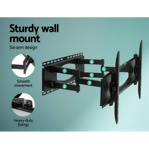 Artiss Tv Wall Mount Bracket For 32" 80" Led Lcd Full Motion Dual Strong Arms Tv Stands & Mounts