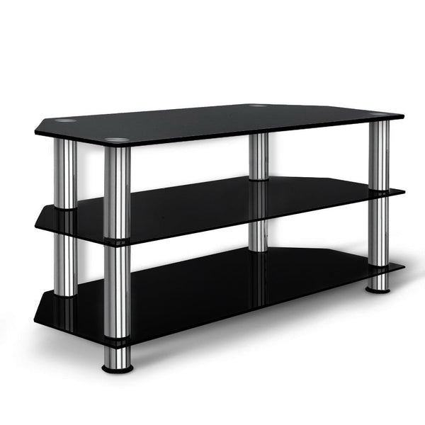 Artiss Tv Stand 3 Tiers Storage Shelf Rack Tempered Glass Entertainment Unit Tv Stands & Mounts