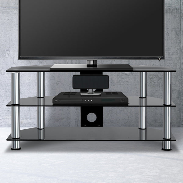 Artiss Tv Stand 3 Tiers Storage Shelf Rack Tempered Glass Entertainment Unit Tv Stands & Mounts