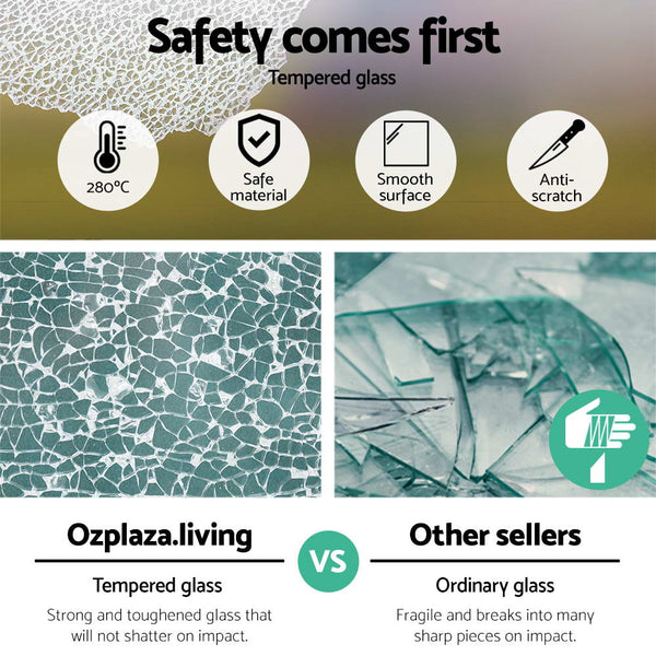 Artiss Monitor Stand Riser With Height Adjustable Computer Laptop Printer Screen Glass Display Shelf Monitor Mounts & Stands