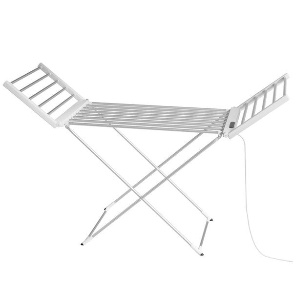 Devanti Foldable Electric Heated Towel Rail Rack With 24H Timer Towel Racks