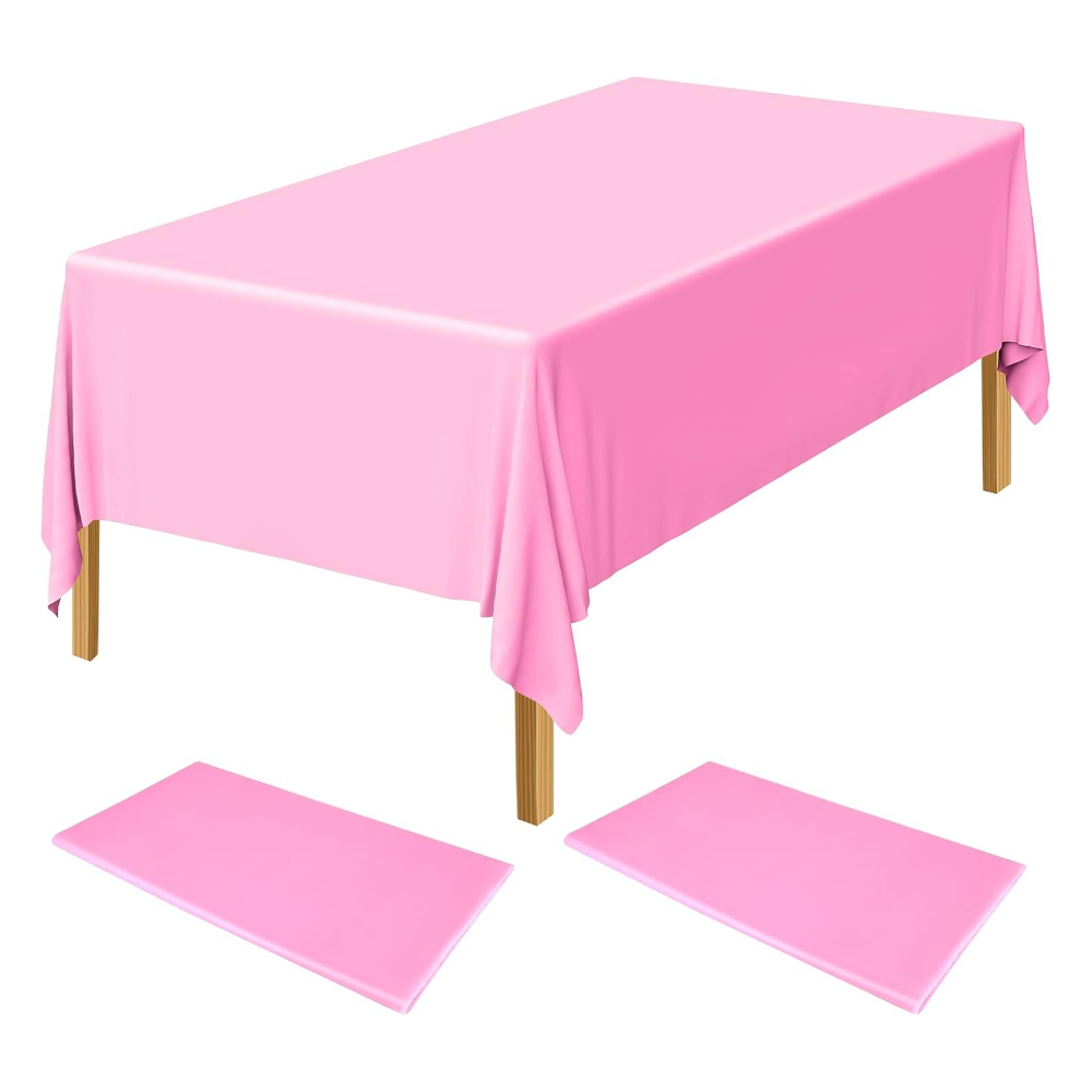 Br Party Table Cloth Cover Reusable & Washable Xmas 137Cm 274Cm (54"X108") In Light Pink Table Cloths