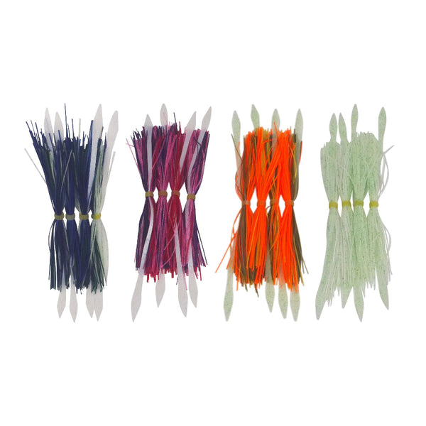 Dekoi Tailed Lure Skirts Blue Green Lumo 4 Pack Baits & Lures