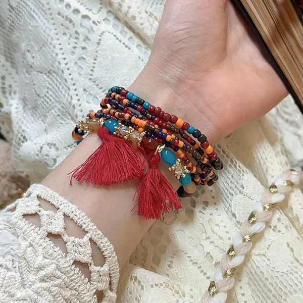 Tassel Rice Bead Bracelet Bracelets