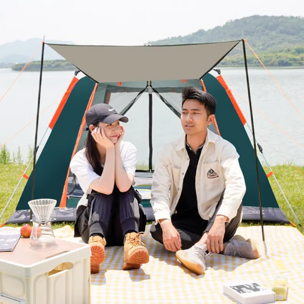 Elosung Tent With Straight Door Large Size (240X240x155cm) Elegant Spacious For Outdoor Adventures Tents