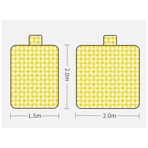 Elosung Thickened Waterproof Picnic Blanket Portable Outdoor Beach Mat For Camping And Hiking 150*200Cm(Leaves) Picnic Accessories