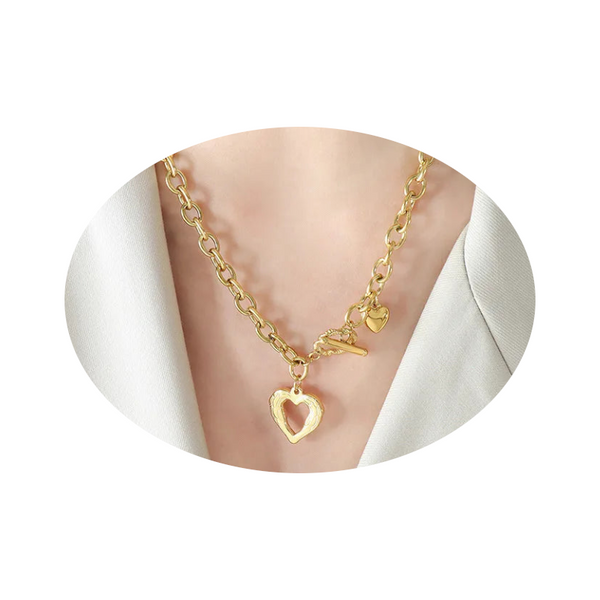 Titanium Steel Heart Pendant Necklace Necklaces & Pendants