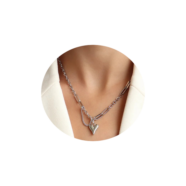 Titanium Steel Heart Pendant Necklace Necklaces & Pendants