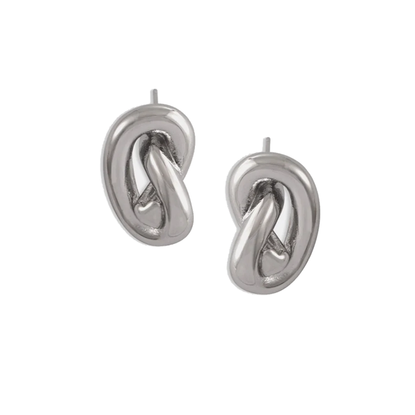 Titanium Steel Knot Stud Earrings