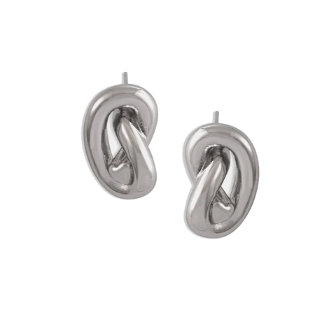 Titanium Steel Knot Stud Earrings