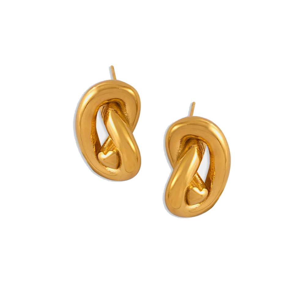 Titanium Steel Knot Stud Earrings