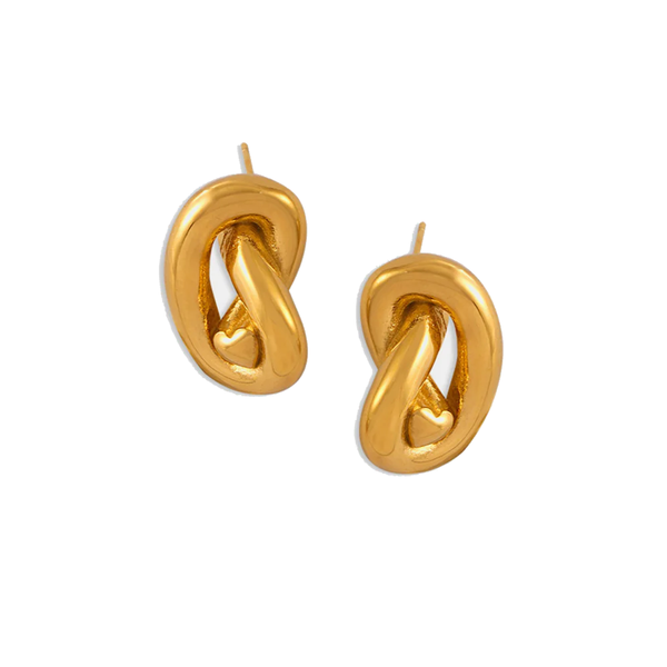 Titanium Steel Knot Stud Earrings