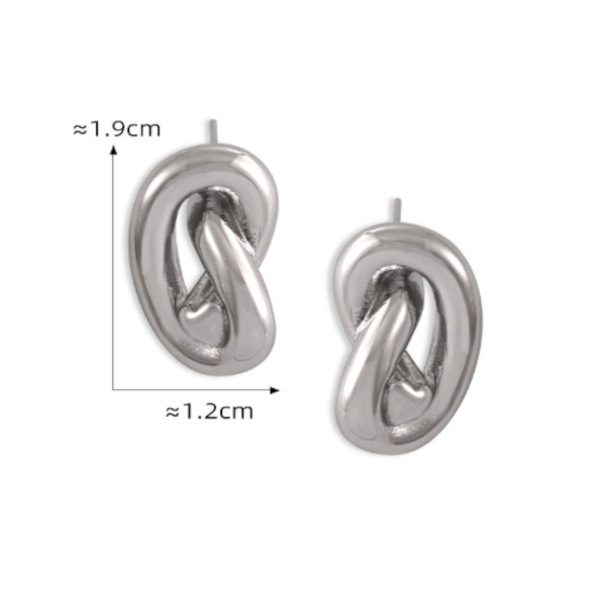 Titanium Steel Knot Stud Earrings