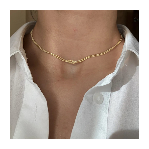 Titanium Steel Knotted Necklace Necklaces & Pendants