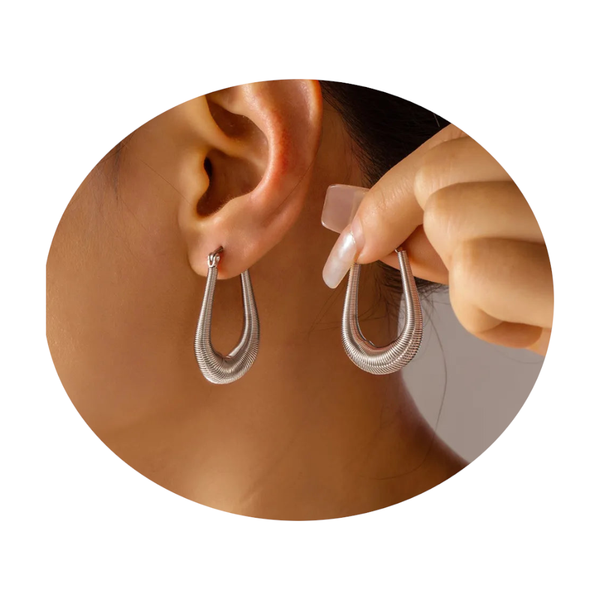 Titanium Steel U Shape Earrings