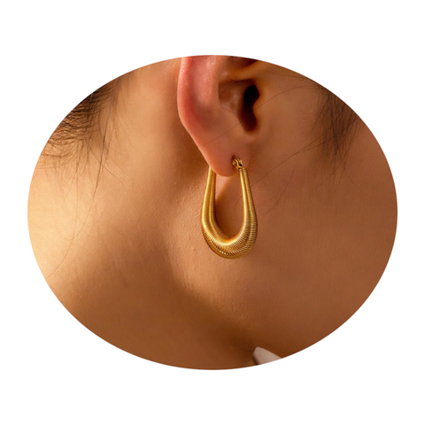 Titanium Steel U Shape Earrings