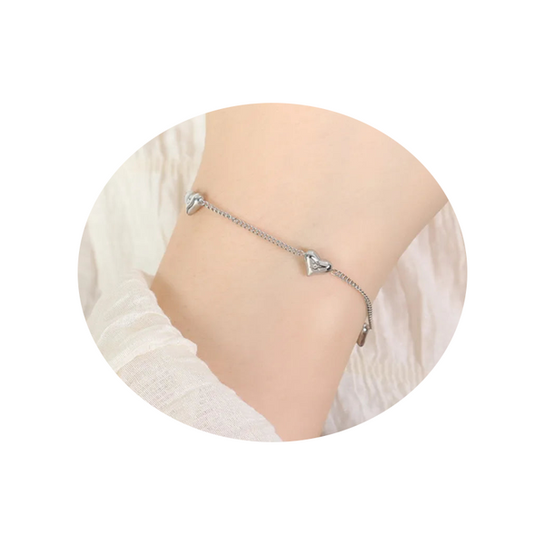 Titanium Steel Zircon Heart Bracelet Bracelets