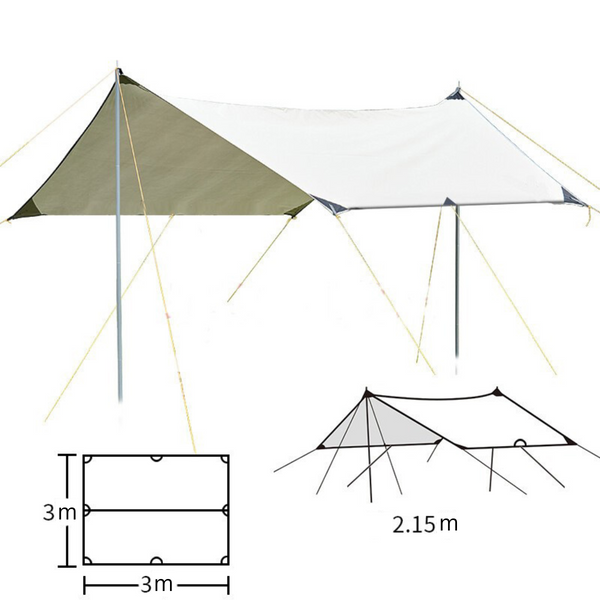 Elosung 450X350 Cm Naturehike Cloud Up 2 Person Backpacking Tent Tarp Waterproof Uv Protection Sunshade Canopy Shelter For Camping Hiking Picnic Canop