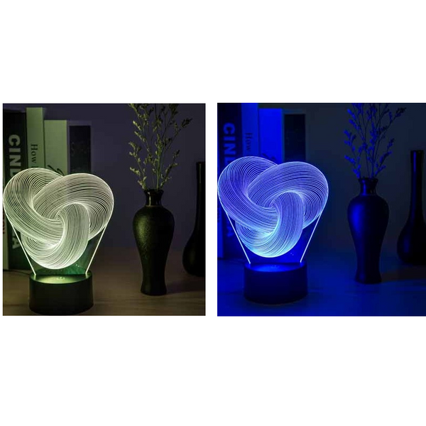 Twist Abstract Led 3D Night Light Touch Colourful Acrylic Table Lamp Decoration Lamps