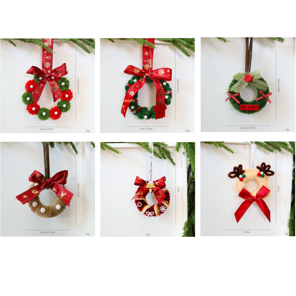 Twisted Stick Fabric Christmas Wreath Ornament Diy Tree Decoration Bow Finished Product Seasonal Decorations