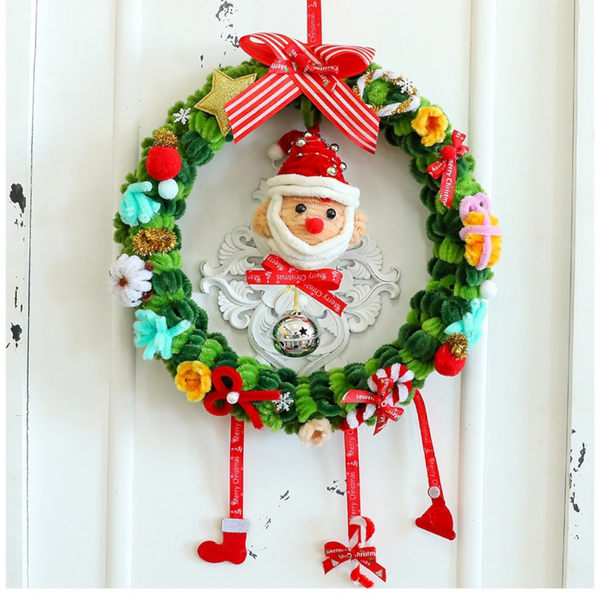 Twisted Stick Fabric Christmas Wreath Ornament Diy Tree Decoration Bow Finished Product Seasonal Decorations