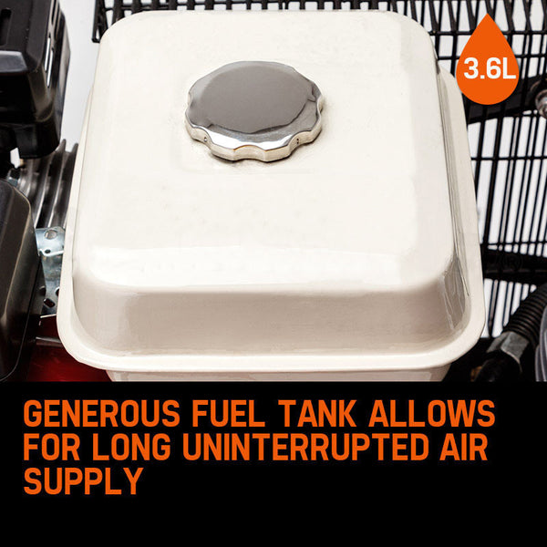 Unimac 8Hp Air Compressor 115Psi 120L Petrol Powered Conditioning Air Compressors