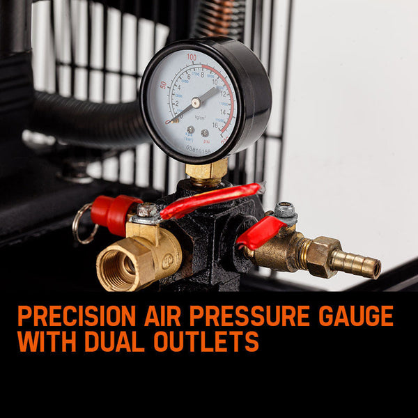 Unimac 8Hp Air Compressor 115Psi 120L Petrol Powered Industrial Conditioning Air Compressors