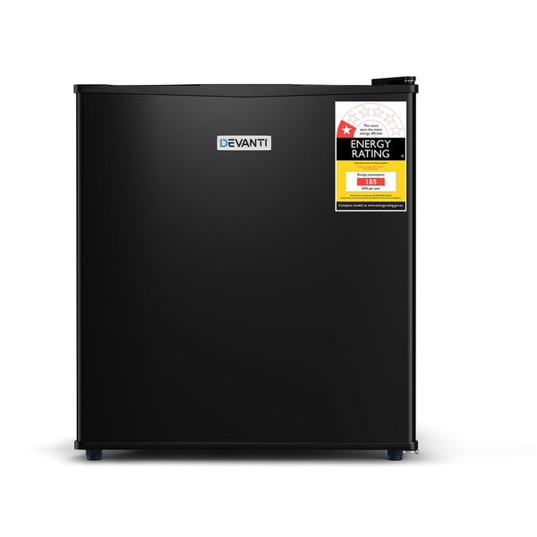 Devanti 31L Small Upright Freezer Vertical Black Mini Fridges