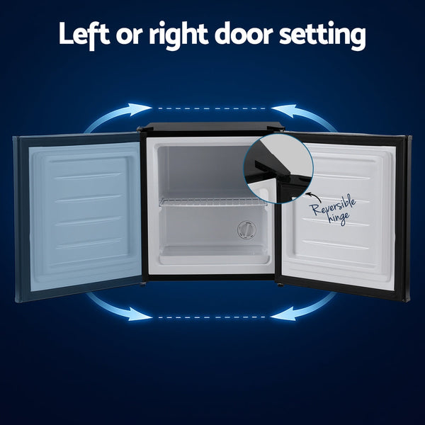 Devanti 31L Small Upright Freezer Vertical Black Mini Fridges