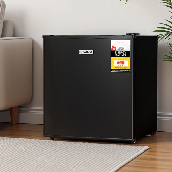 Devanti 31L Small Upright Freezer Vertical Black Mini Fridges