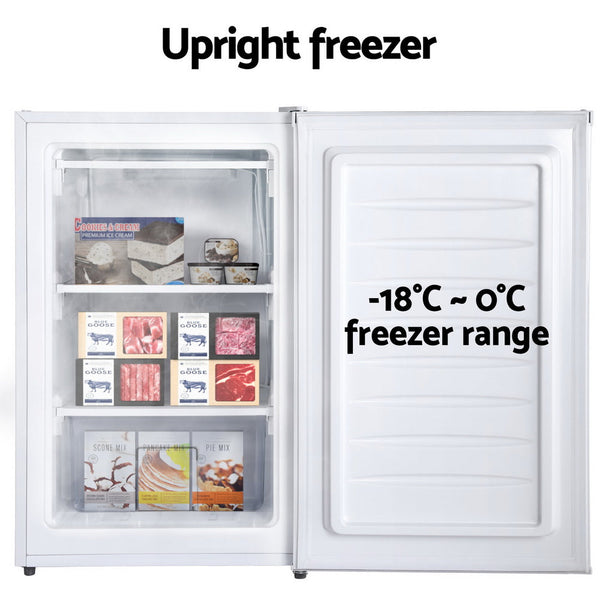 Devanti 81L Upright Freezer Fridge White Refrigerator & Freezer Parts