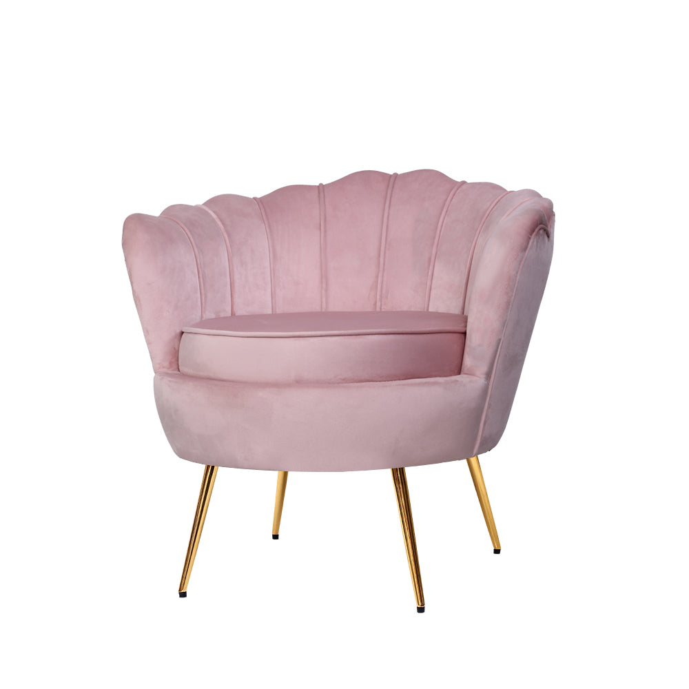 Artiss Velvet Armchair Pink Furniture For Home And Garden Sofas Armchairs Couches Sofas Armchairs & Couches