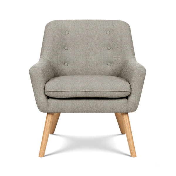 Artiss 2X Armchair Lounge Chair Accent Tub Beige Anne Sofas Armchairs & Couches