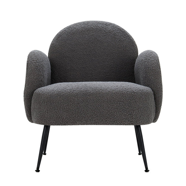 Artiss Armchair Boucle Charcoal Hanes Sofas Armchairs & Couches