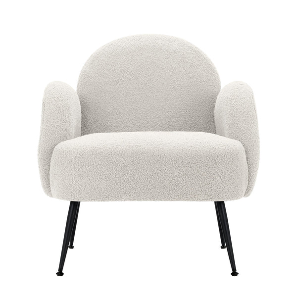 Artiss Armchair Boucle White Hanes Sofas Armchairs & Couches