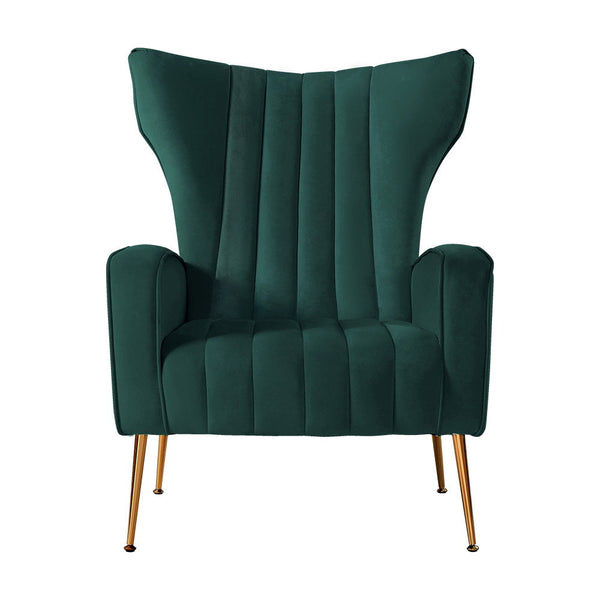 Artiss Armchair Green Velvet Kate Sofas Armchairs & Couches