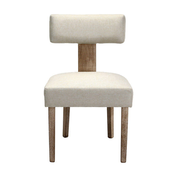 Artiss Set Of 4 Linen Fabric Wooden Beige Dining Chairs