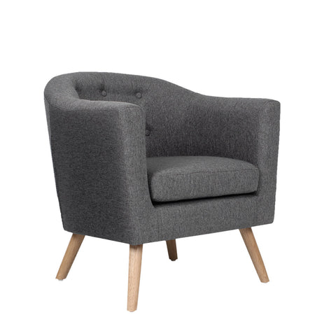 Artiss Armchair Tub Chair Grey Adora Sofas Armchairs & Couches