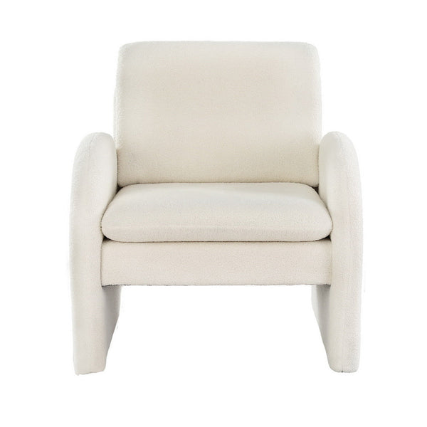 Artiss Armchair Accent Chair Lounge Tub Sofa Couch Curved Arm Seat Boucle White Sofas Armchairs & Couches