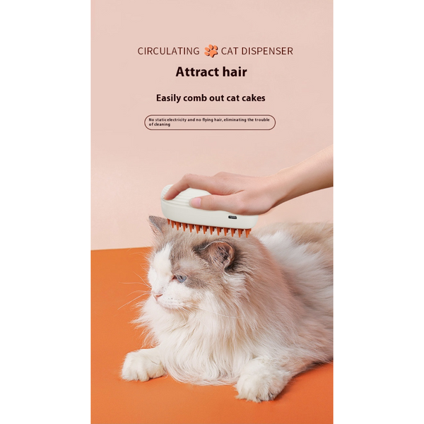 Usb Rechargeable Pets Steam Brush Spray Massage Comb Grooming Tools Dog Grooming