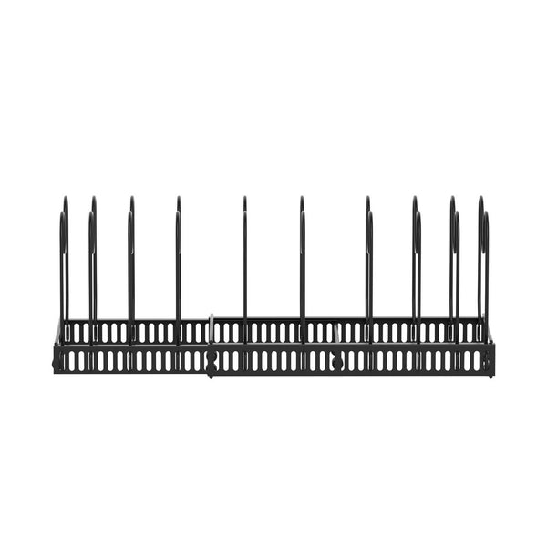 Artiss Expandable Pots And Pans Organizer Rack Black 59Cm Racks & Holders