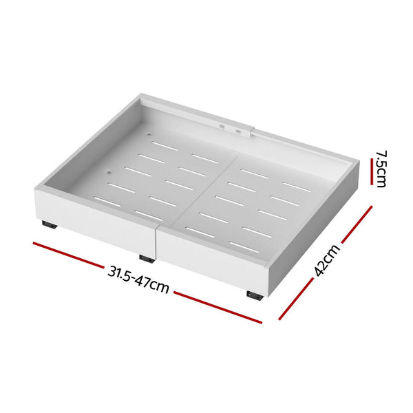 Artiss 2 Pack Expandable Cabinet Drawers White Cabinet Pulls