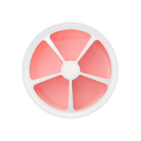 Food Container Pink Round Grid Flower Shape Fruit Plate For Kitchen Dining Use Plates