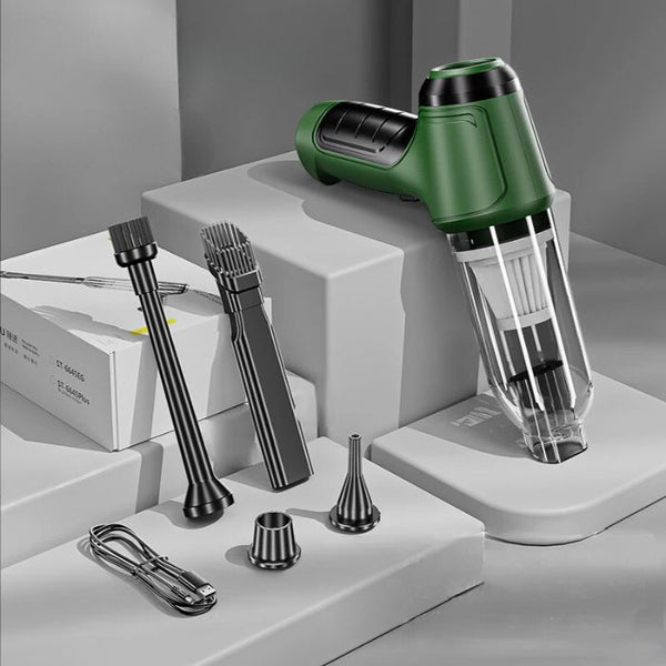 Green Handheld Portable Wet Dry Vacuum Cleaner For Office Use Vacuum Cleaners