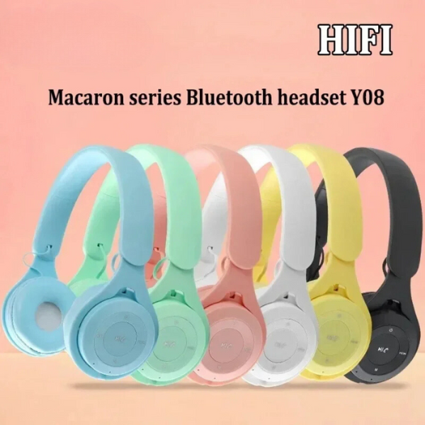 Headphone Black Y08 Bluetooth Wireless Headset Mobile Accessories Headsets