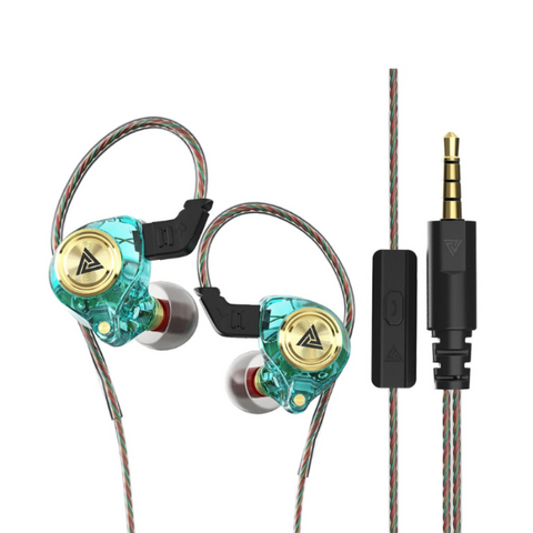 Earphone Green Ak3 Wired With Microphone Smartphone For Audiophiles Earbuds