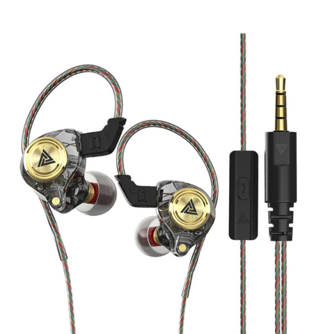 Ak3 Wired Earphone Black With Microphone For Smartphones Portable Audio Earbuds