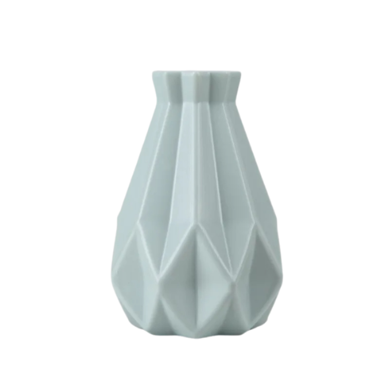 Flower Vase Light Green Medium Geometric Style Nordic Pot Decor Vases