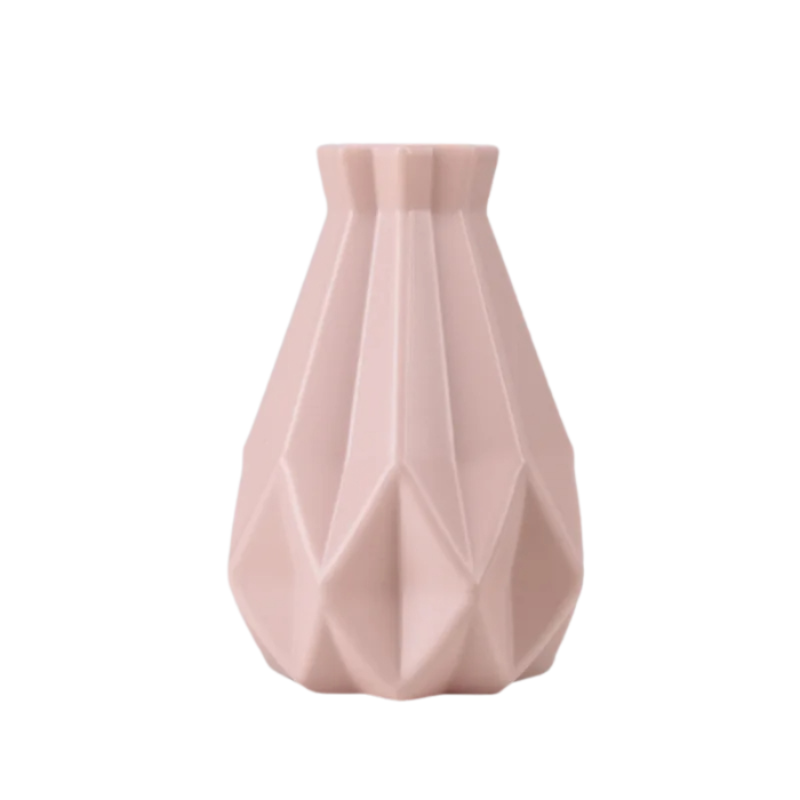 Flower Vase Pink Medium Geometric Style Nordic Pot Decor Vases